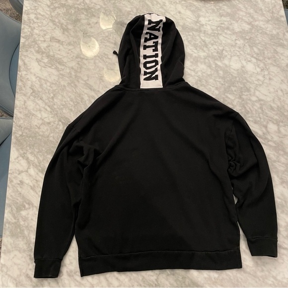 Victoria’s Secret PINK Nation Black Split Neck Hoodie Small - Picture 9 of 10